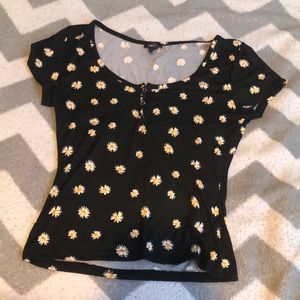 Black Floral top
